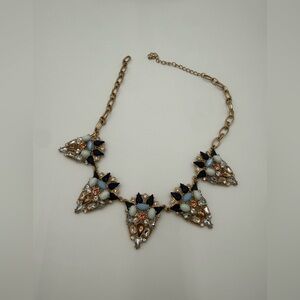 Elegant Gold and Black Statement Necklace RocksBox NEW